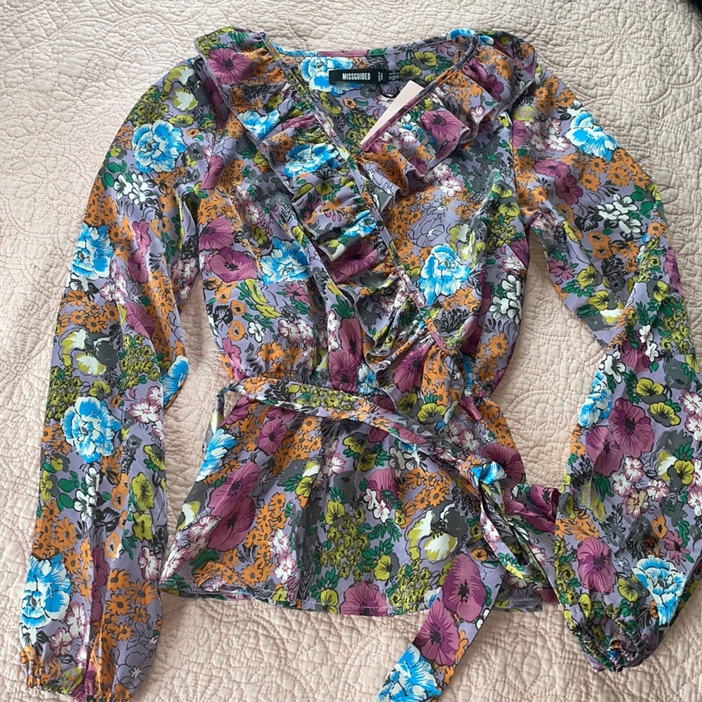 Floral business casual top